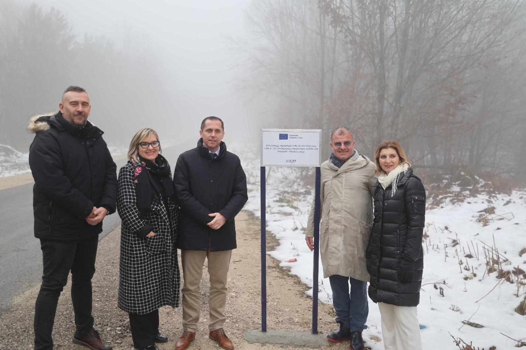 Otvoren put prema Privremenom prihvatnom centru Lipa asfaltiran sredstvima EU