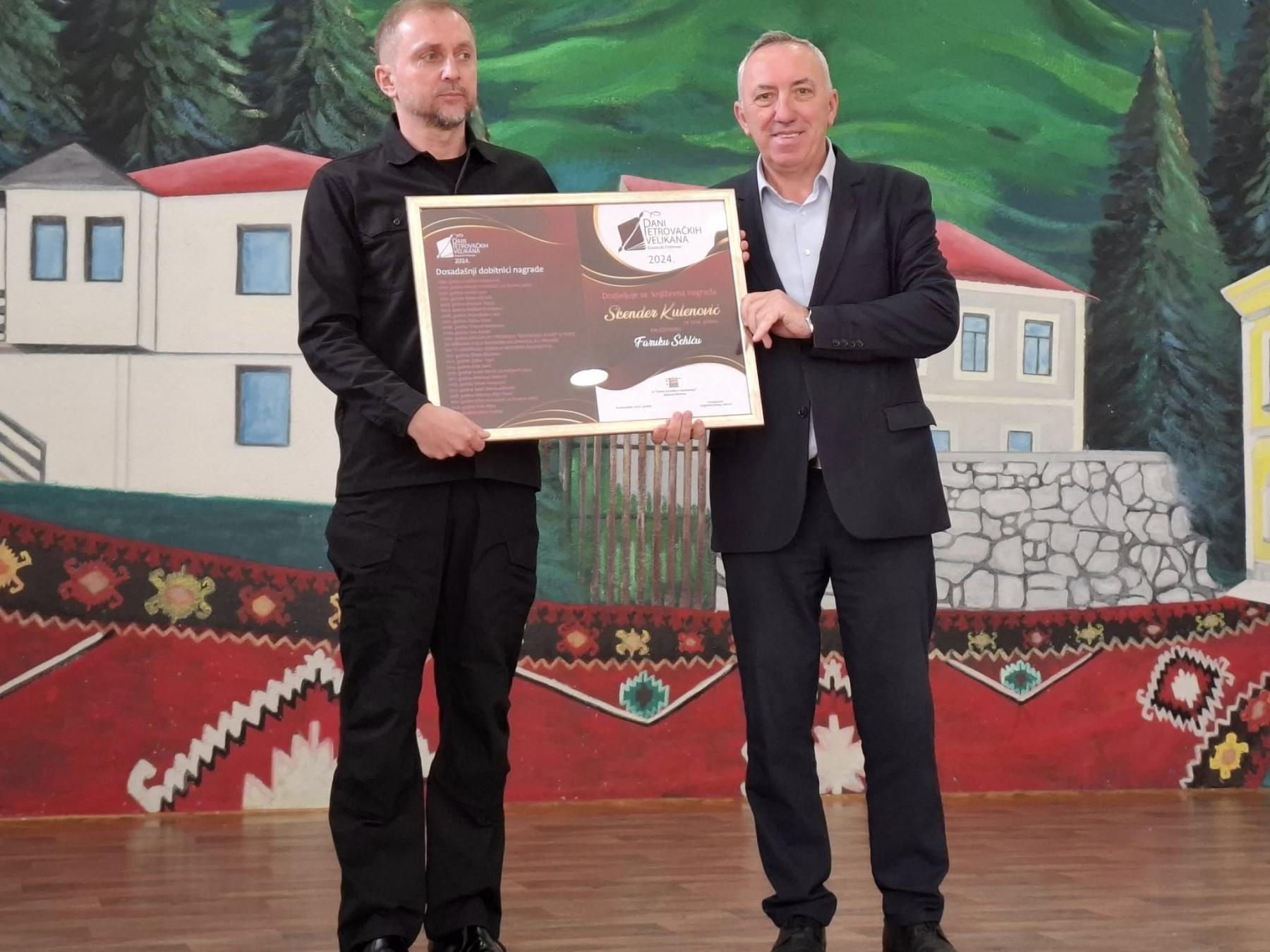 Faruk Šehić dobitnik nagrade Skender Kulenović 